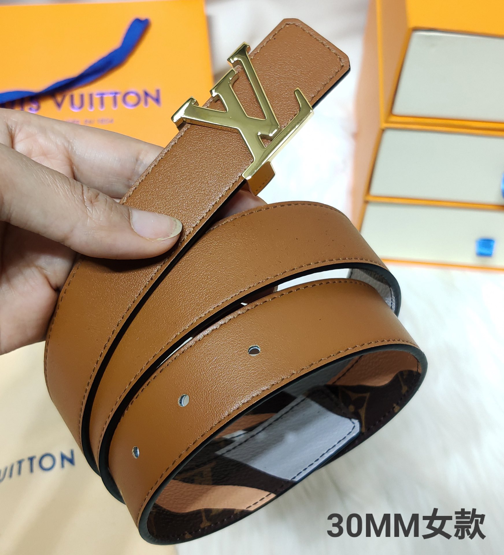 L*ouis V*uitton Belts Top Quality 30MM