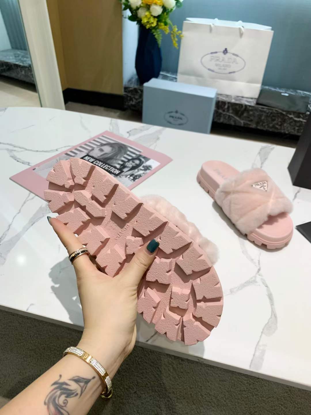 Women P*rada Top Sandals