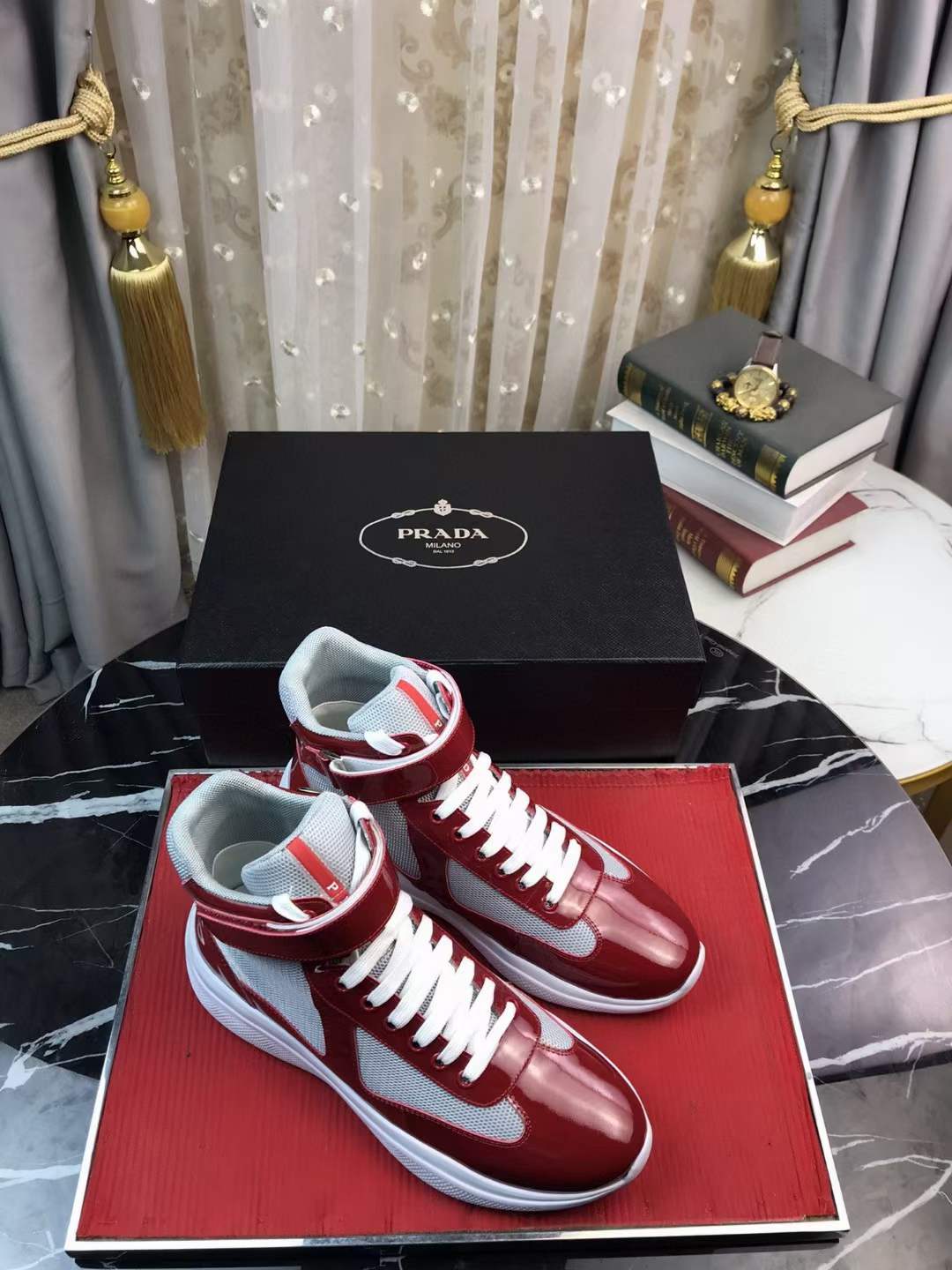 Men P*rada Top Sneakers