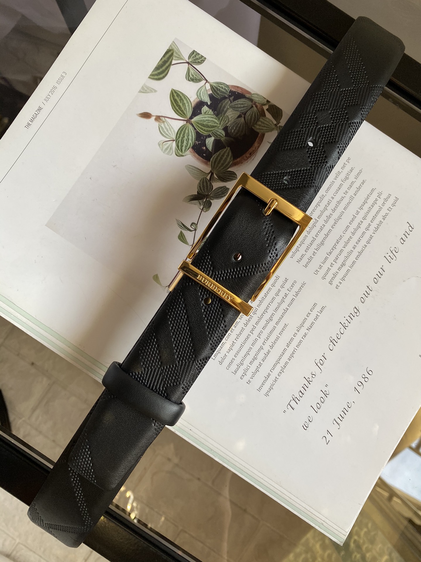 B*urberrry Belts Top Version 35MM