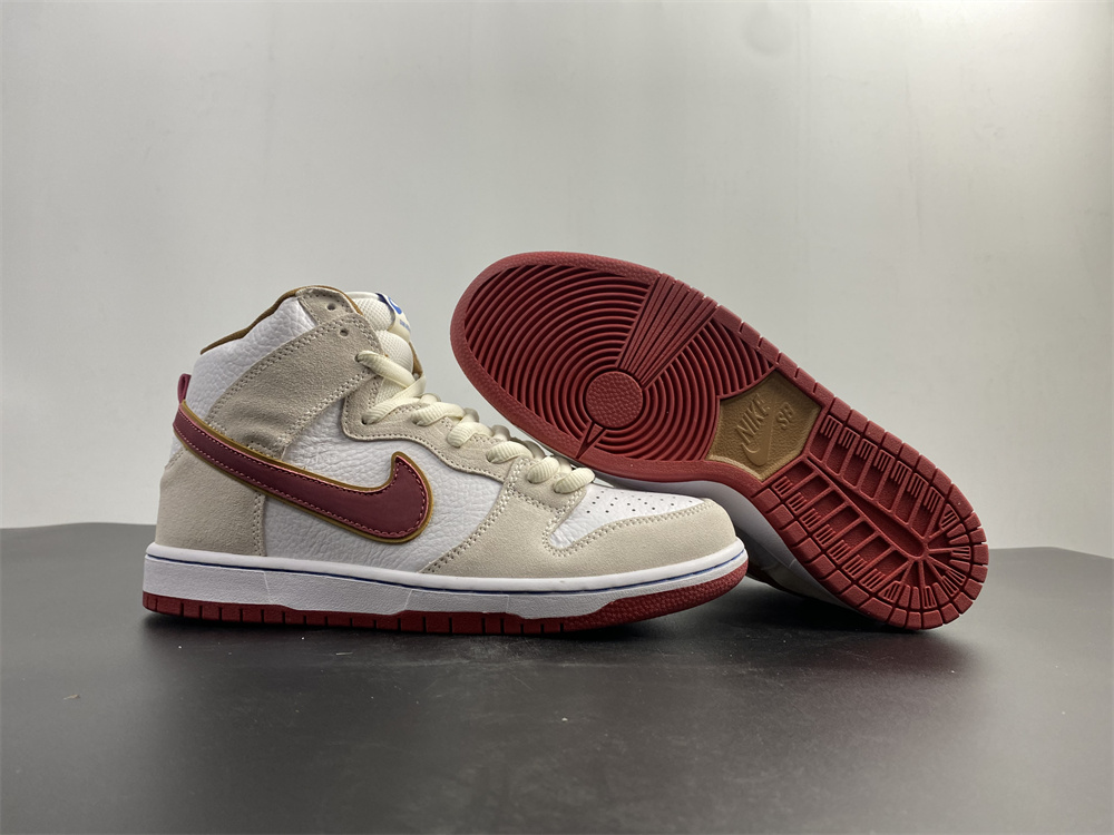 from Nike SB Dunk high Team Crimson CV9499-100