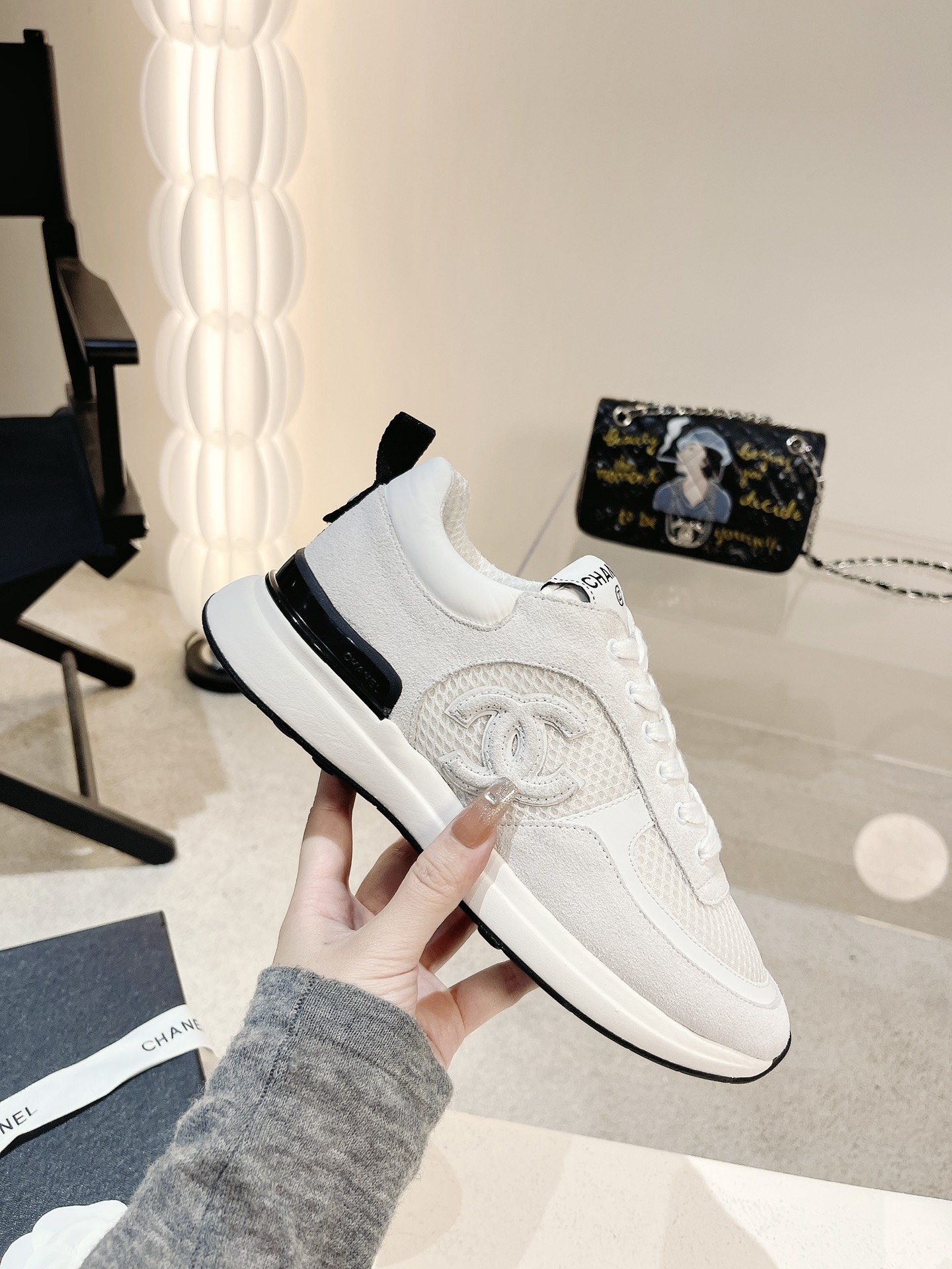 Women C*hanel Top Sneaker