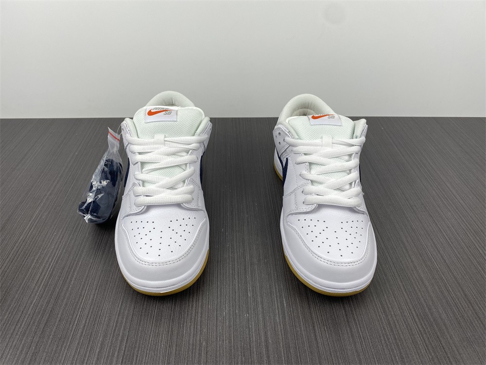 from Nike Dunk SB Low Orange Label White Navy CZ2249-100