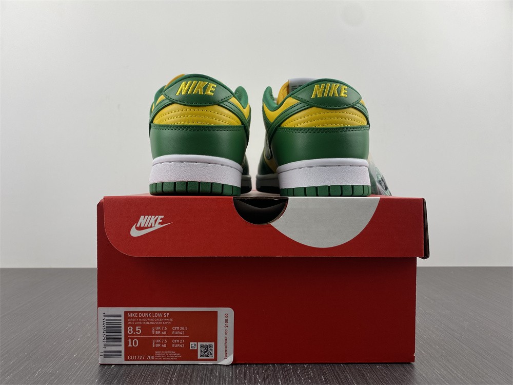 from Nike Dunk SB Low SP Brazil CU1727-700