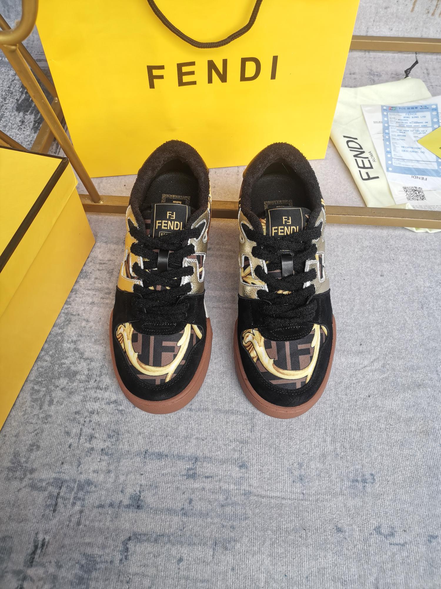 Men Women F*endi & V*ersac Top Sneaker