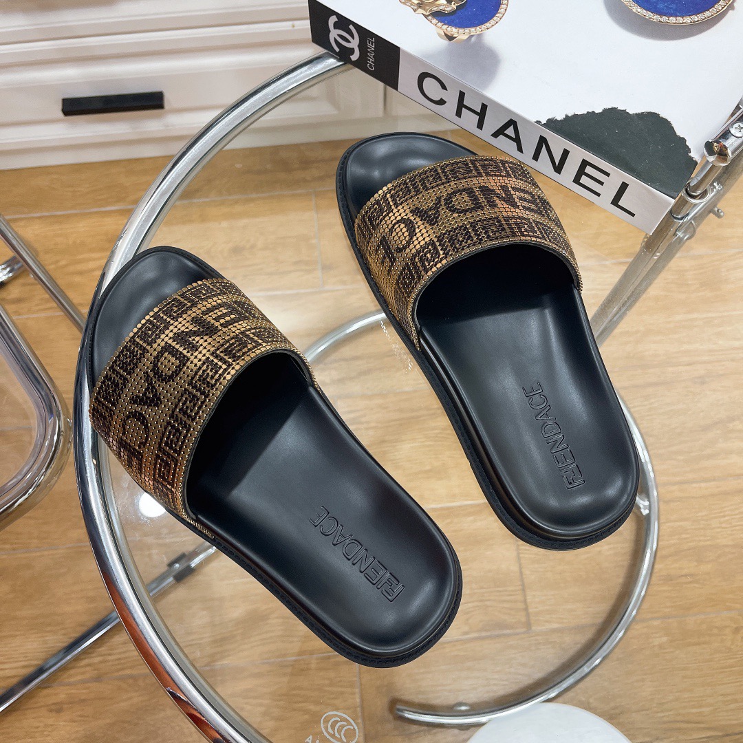 Men Women V*ersace Top slippers