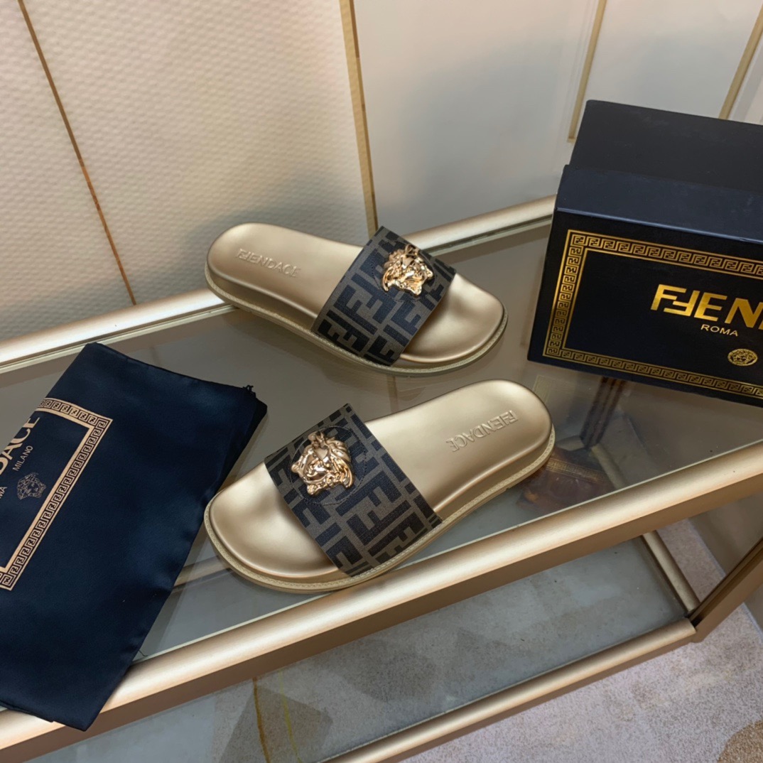 Men Women V*ersace Top slippers