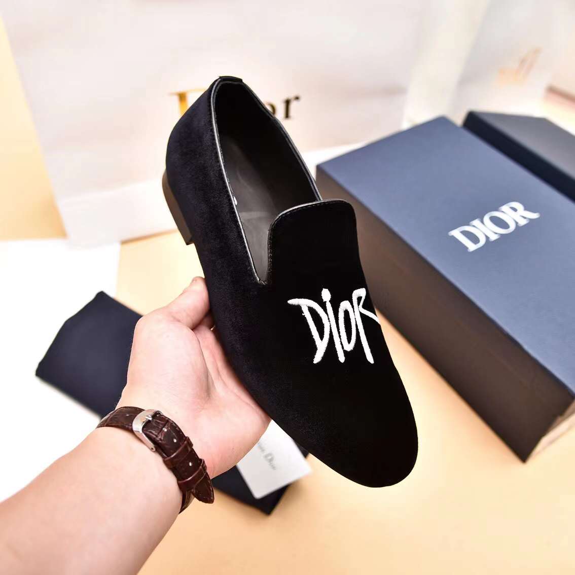 Men D*ior Top Sneaker（）