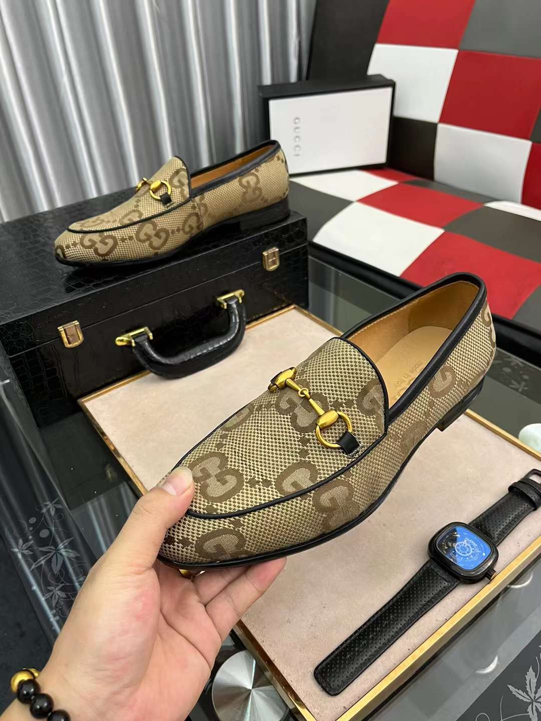 Men G*ucci Top Sneaker