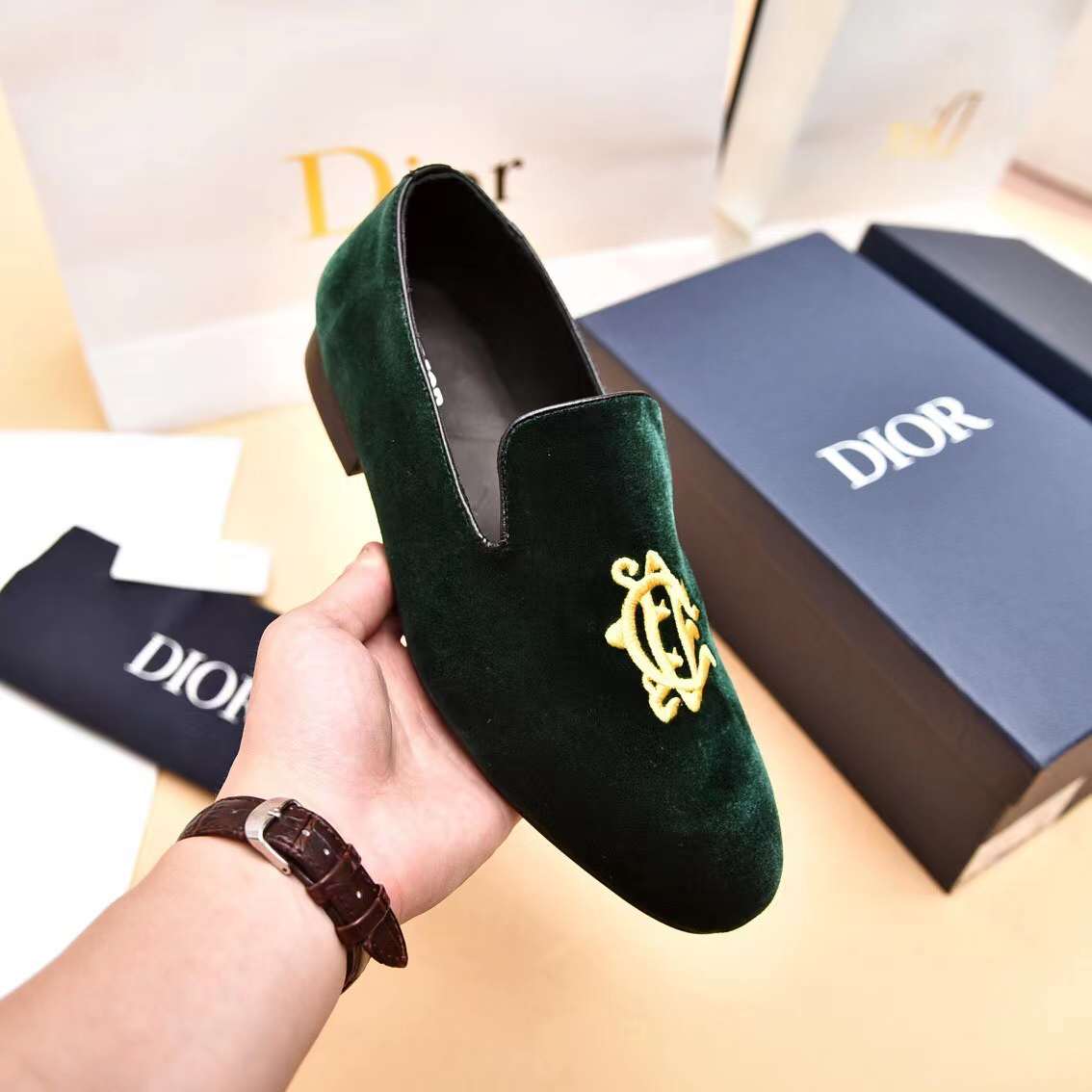 Men D*ior Top Sneaker（）