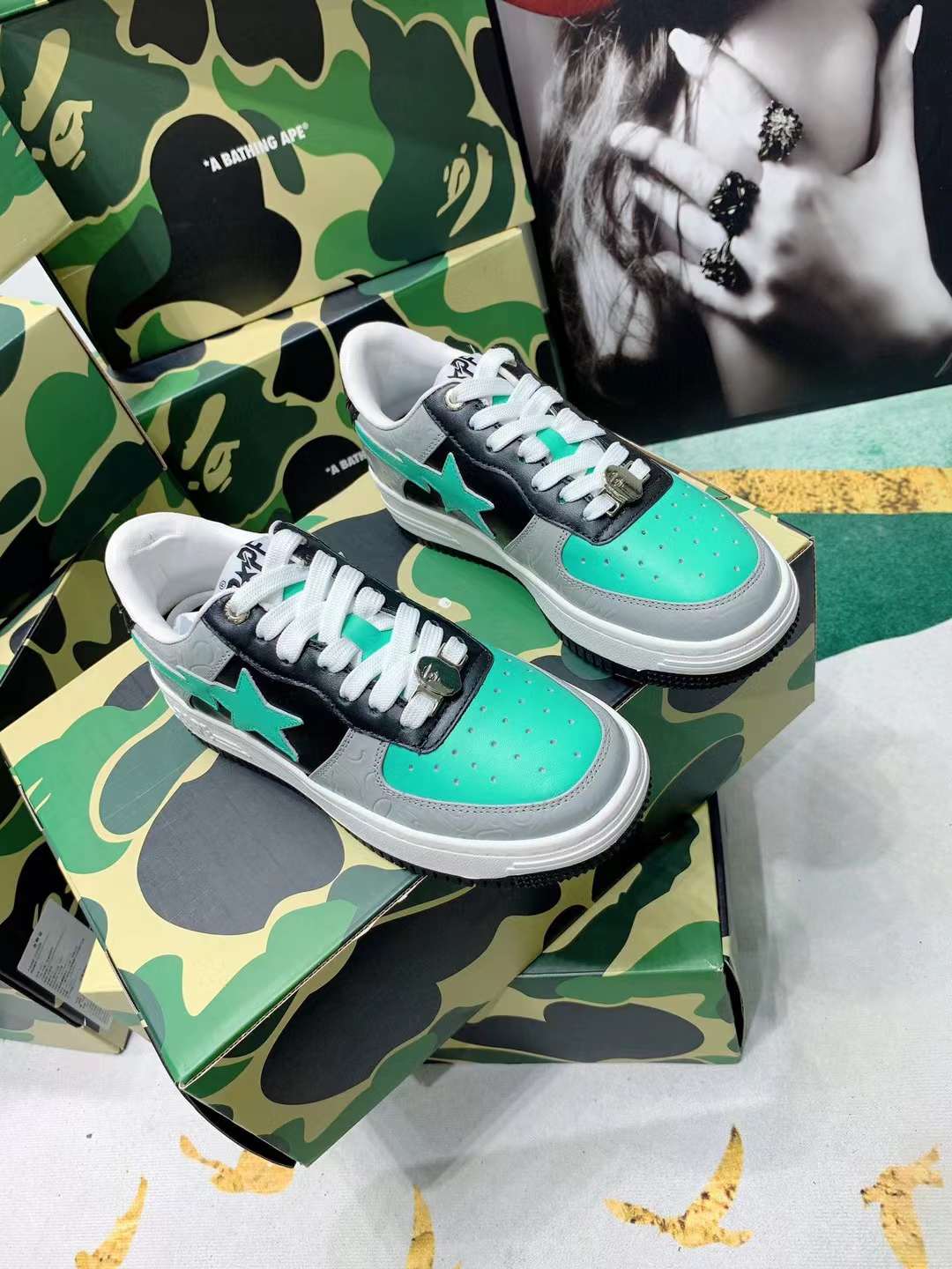 Men Women B*ape sta low Top Sneaker