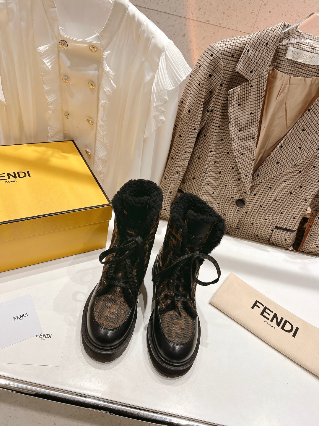 Women F*endi Top Boots Maikesneakers