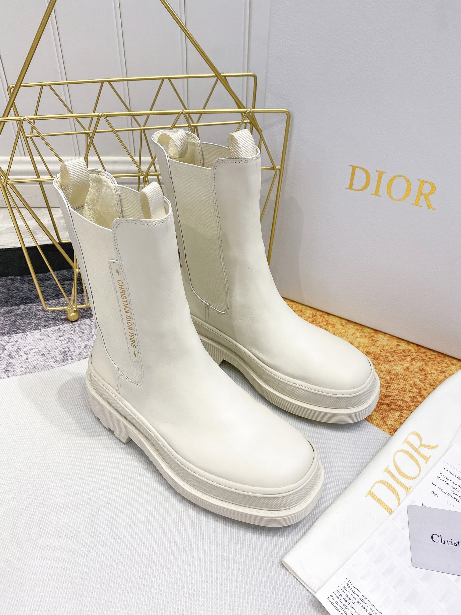 Women D*ior Top Boots Maikesneakers