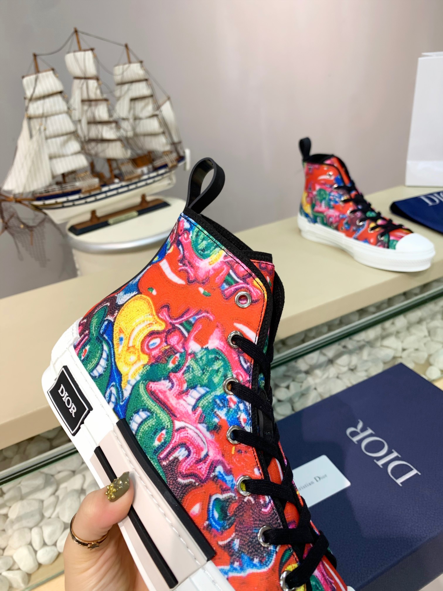 Men Women D*ior Top Sneakers