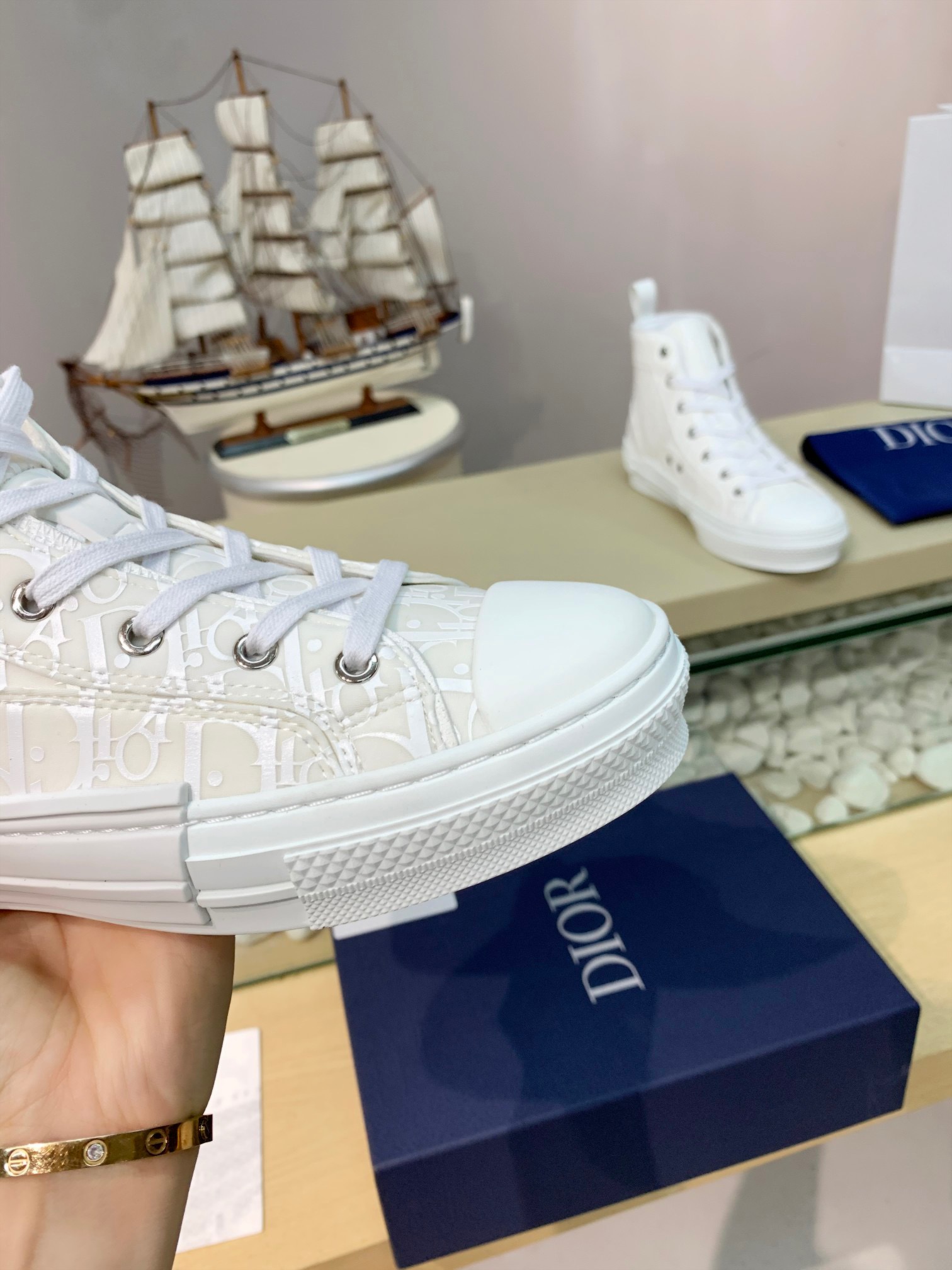 Men Women D*ior Top Sneakers