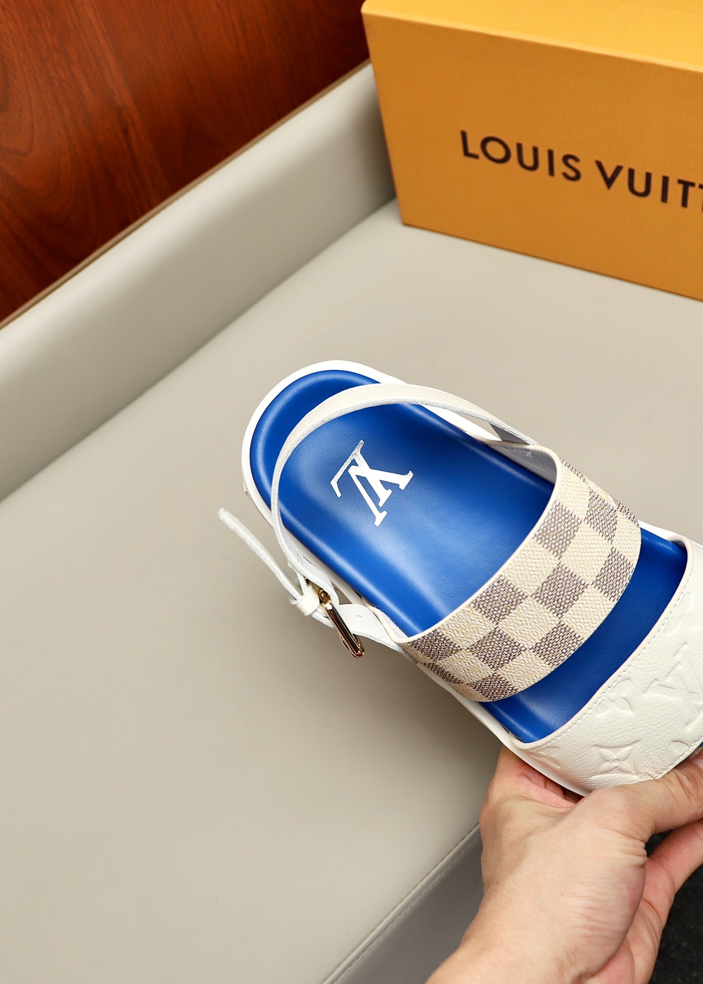 Men L*ouis V*uitton Top Slippers