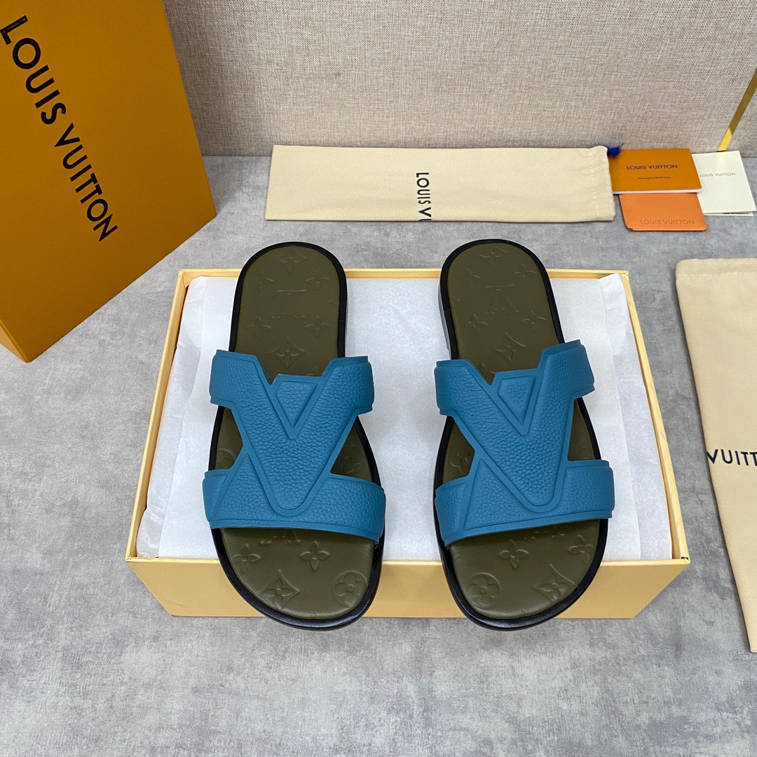 Men L*ouis V*uitton Top Slippers