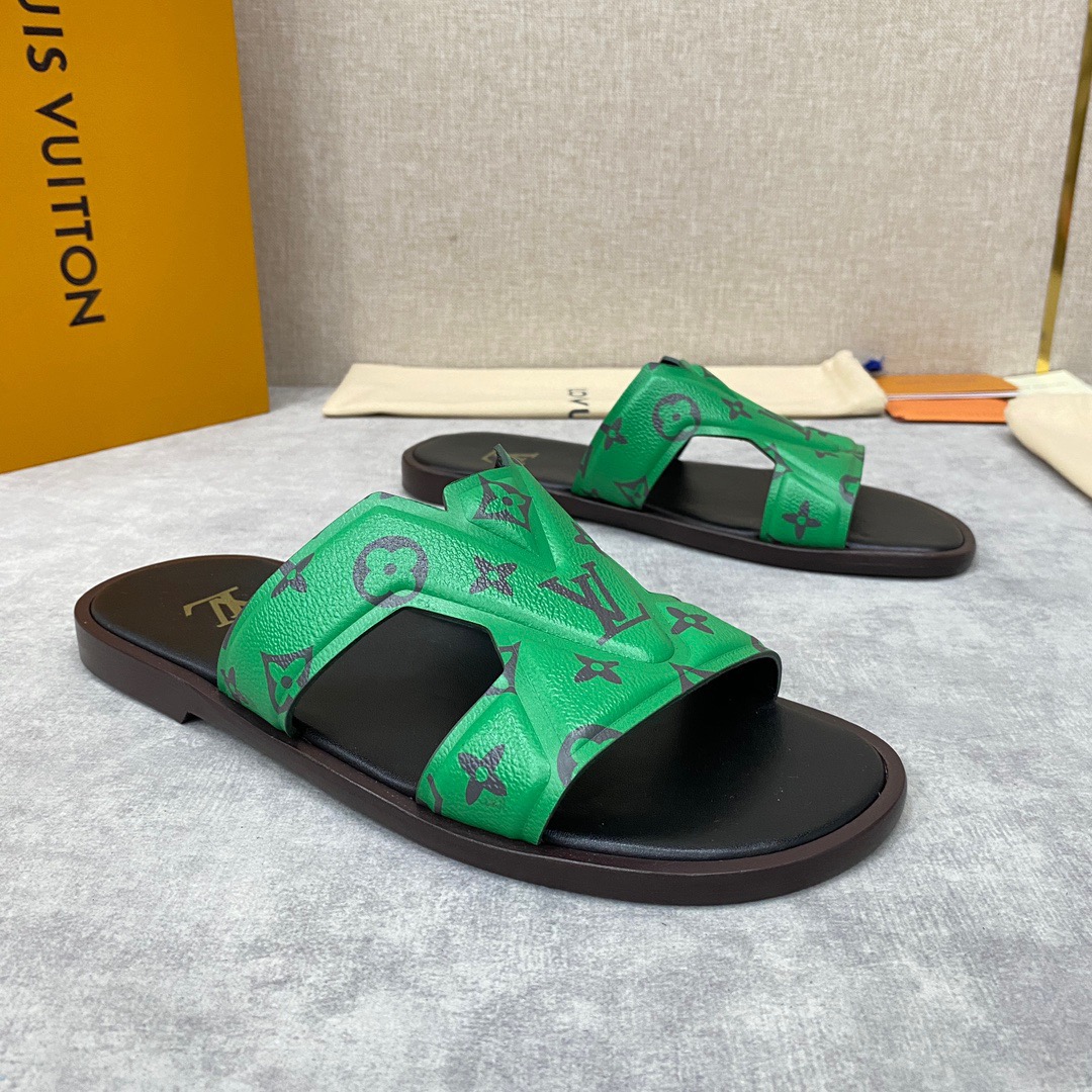 Men L*ouis V*uitton Top Slippers