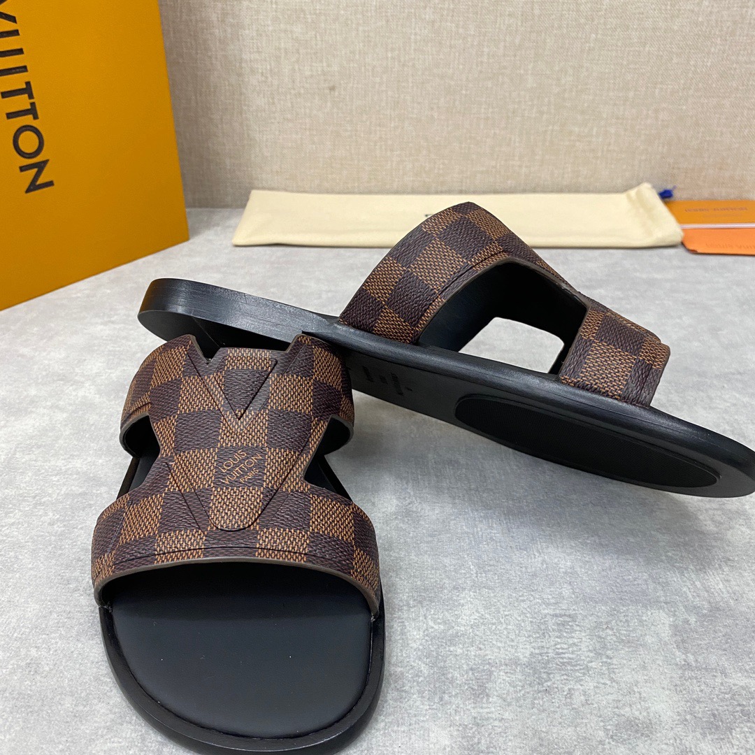 Men L*ouis V*uitton Top Slippers