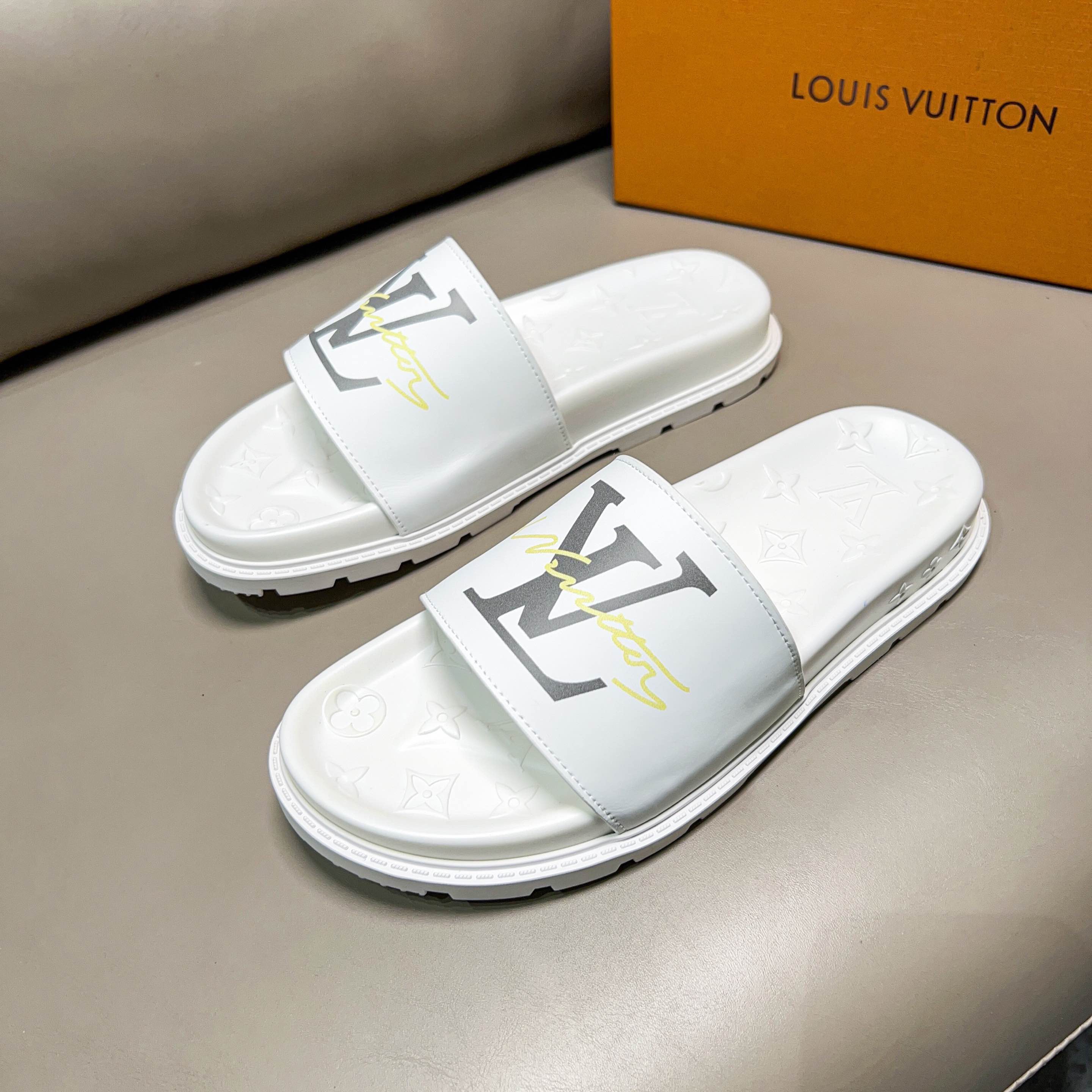 Men L*ouis V*uitton Top Slippers