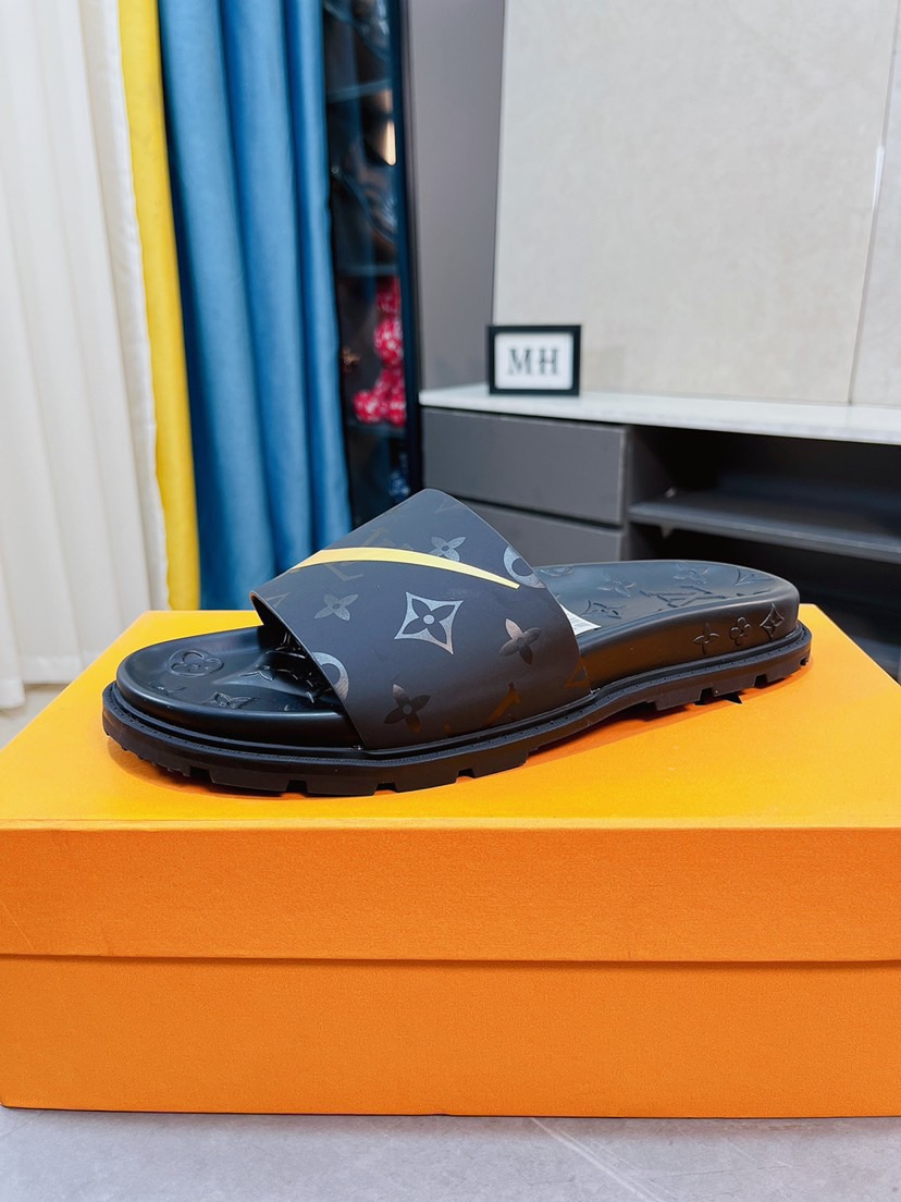 Men L*ouis V*uitton Top Slippers