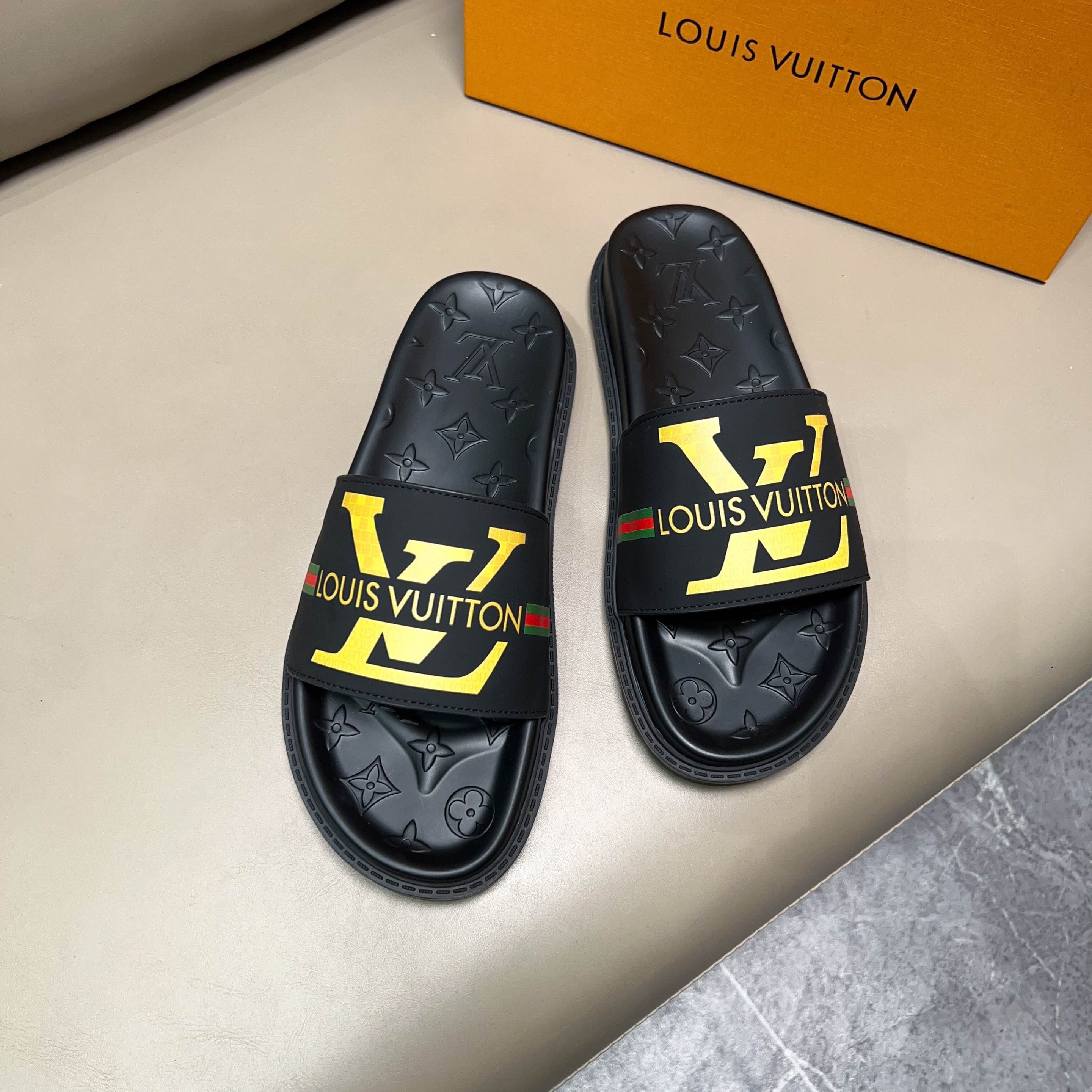 Men L*ouis V*uitton Top Slippers