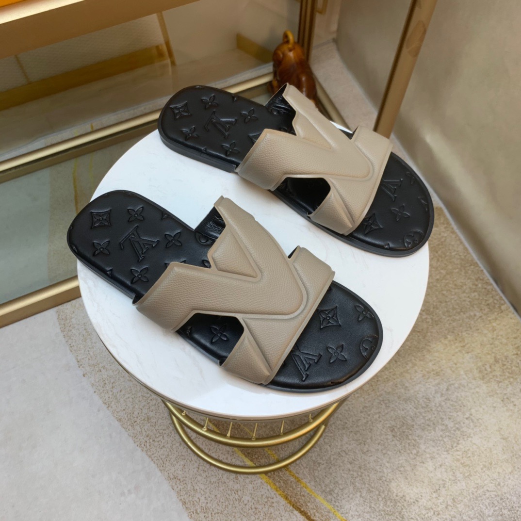 Men L*ouis V*uitton Top Slippers