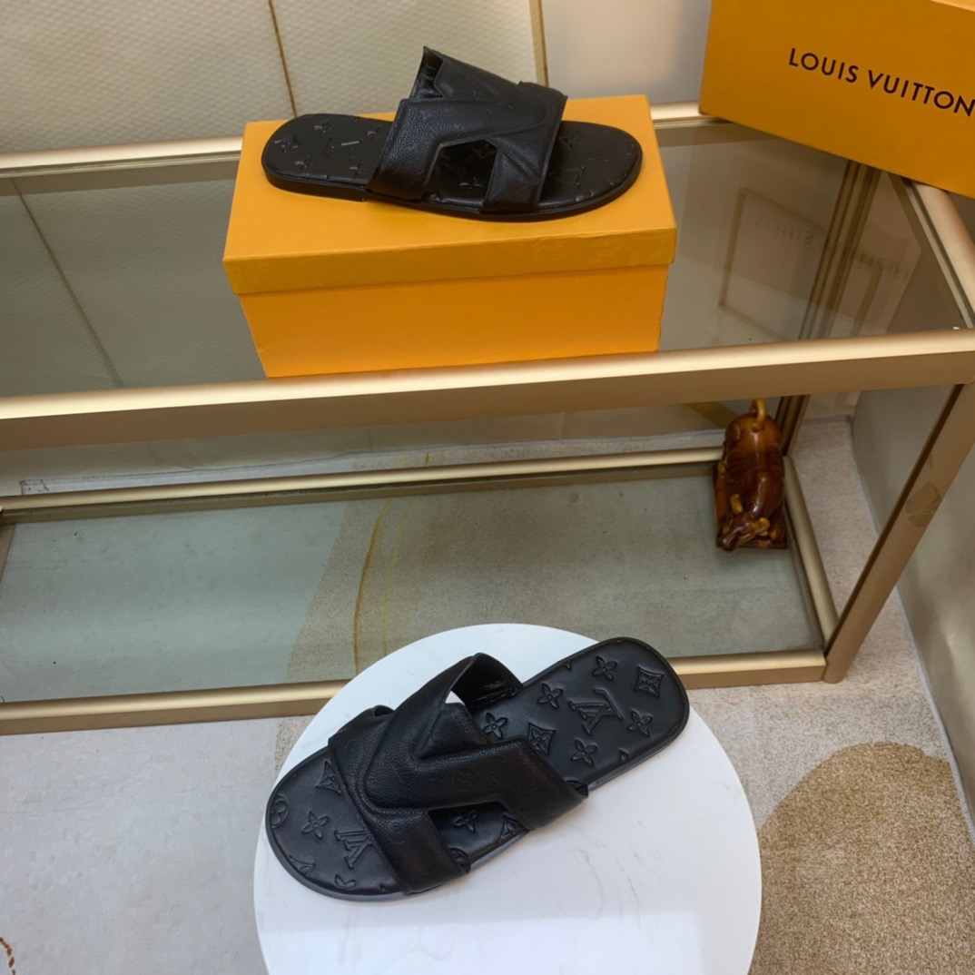 Men L*ouis V*uitton Top Slippers