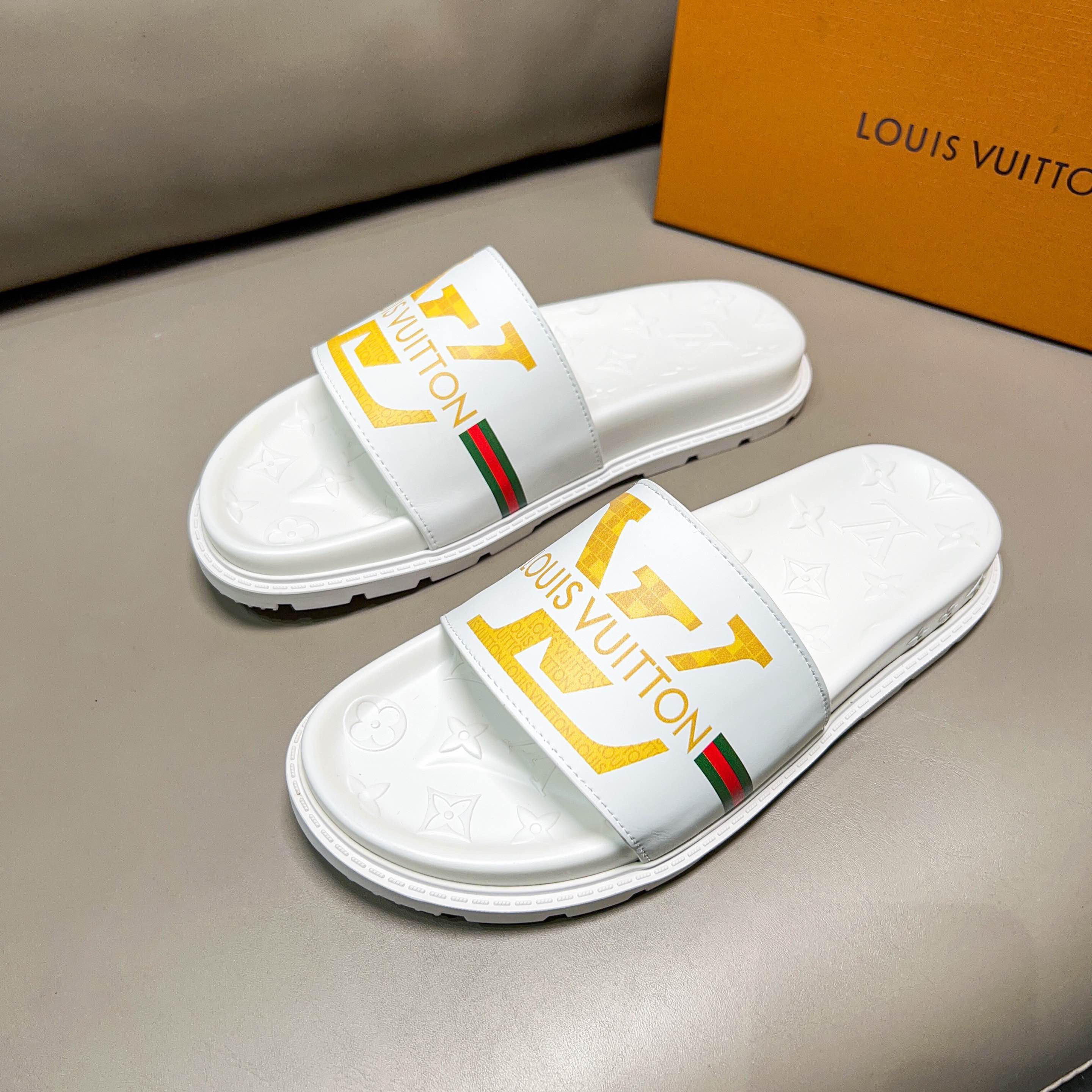 Men L*ouis V*uitton Top Slippers