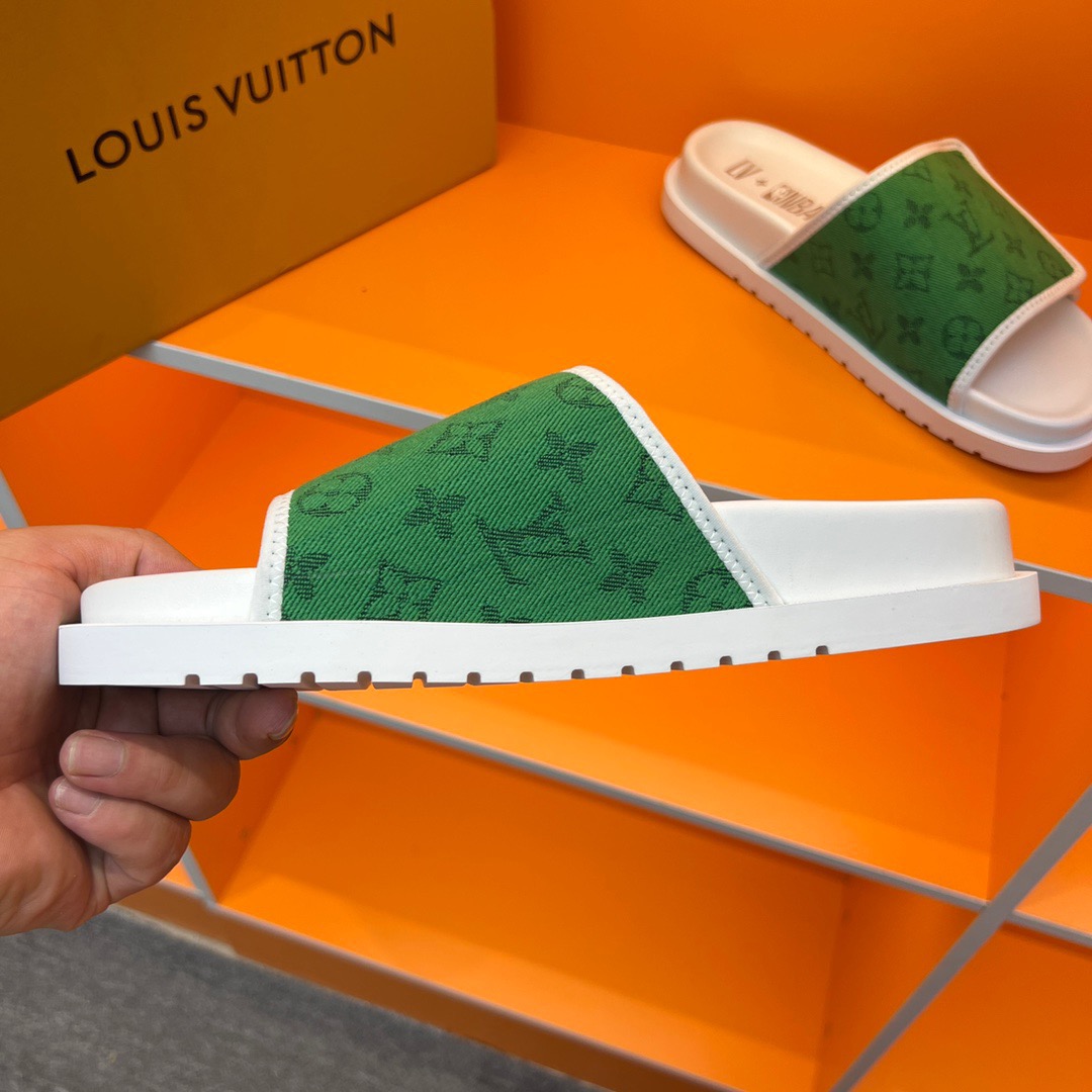Men L*ouis V*uitton Top Slippers