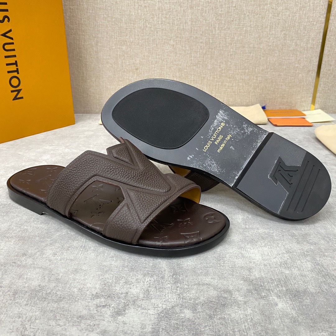 Men L*ouis V*uitton Top Slippers
