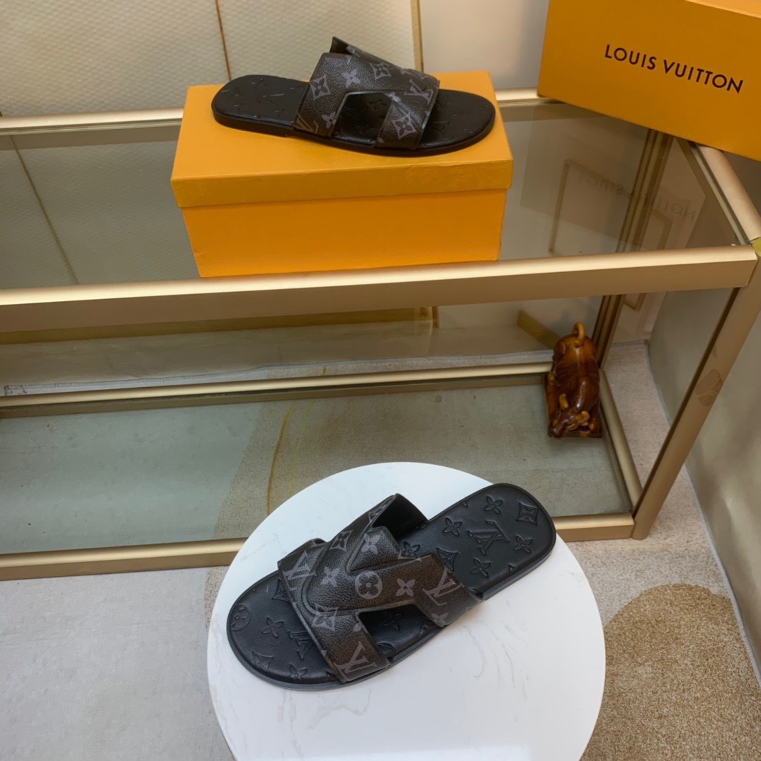 Men L*ouis V*uitton Top Slippers