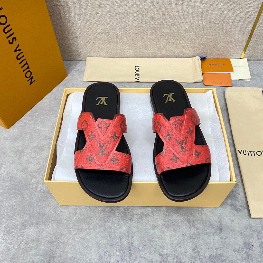 Men L*ouis V*uitton Top Slippers