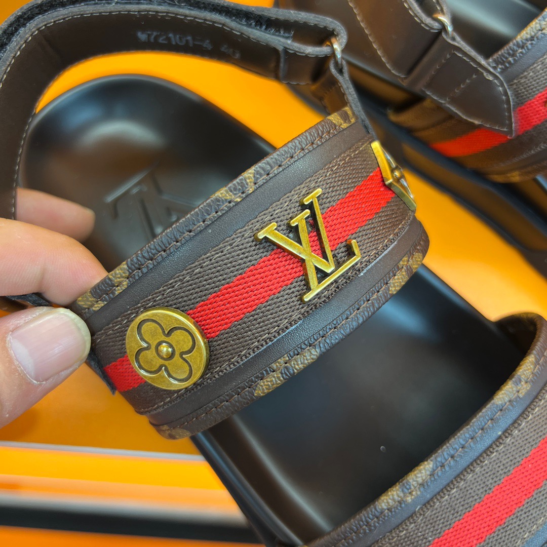 Men L*ouis V*uitton Top Slippers