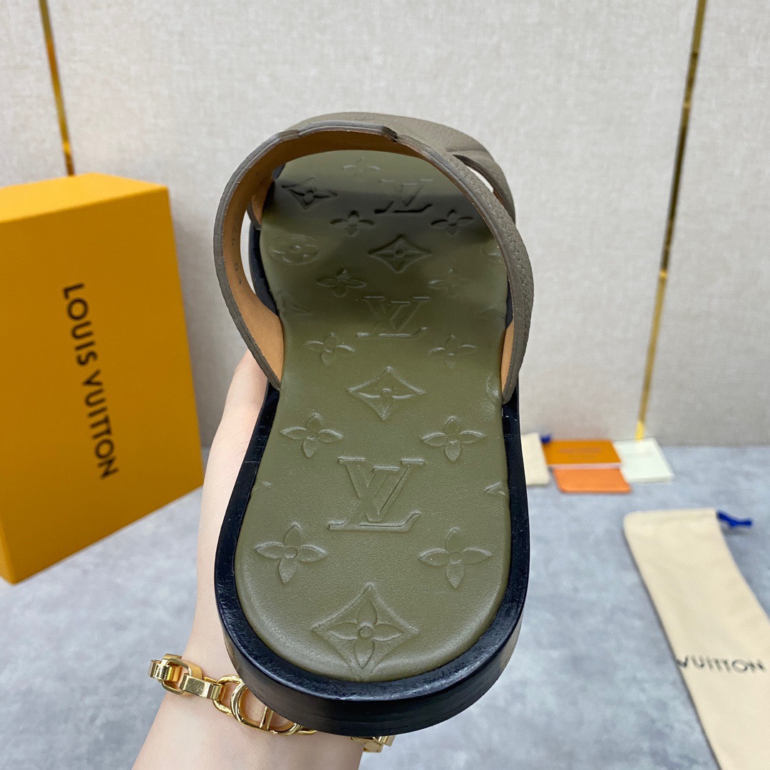 Men L*ouis V*uitton Top Slippers