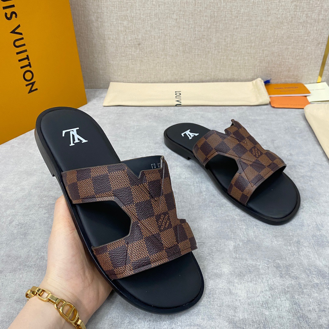 Men L*ouis V*uitton Top Slippers