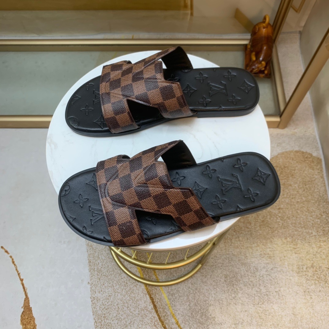 Men L*ouis V*uitton Top Slippers