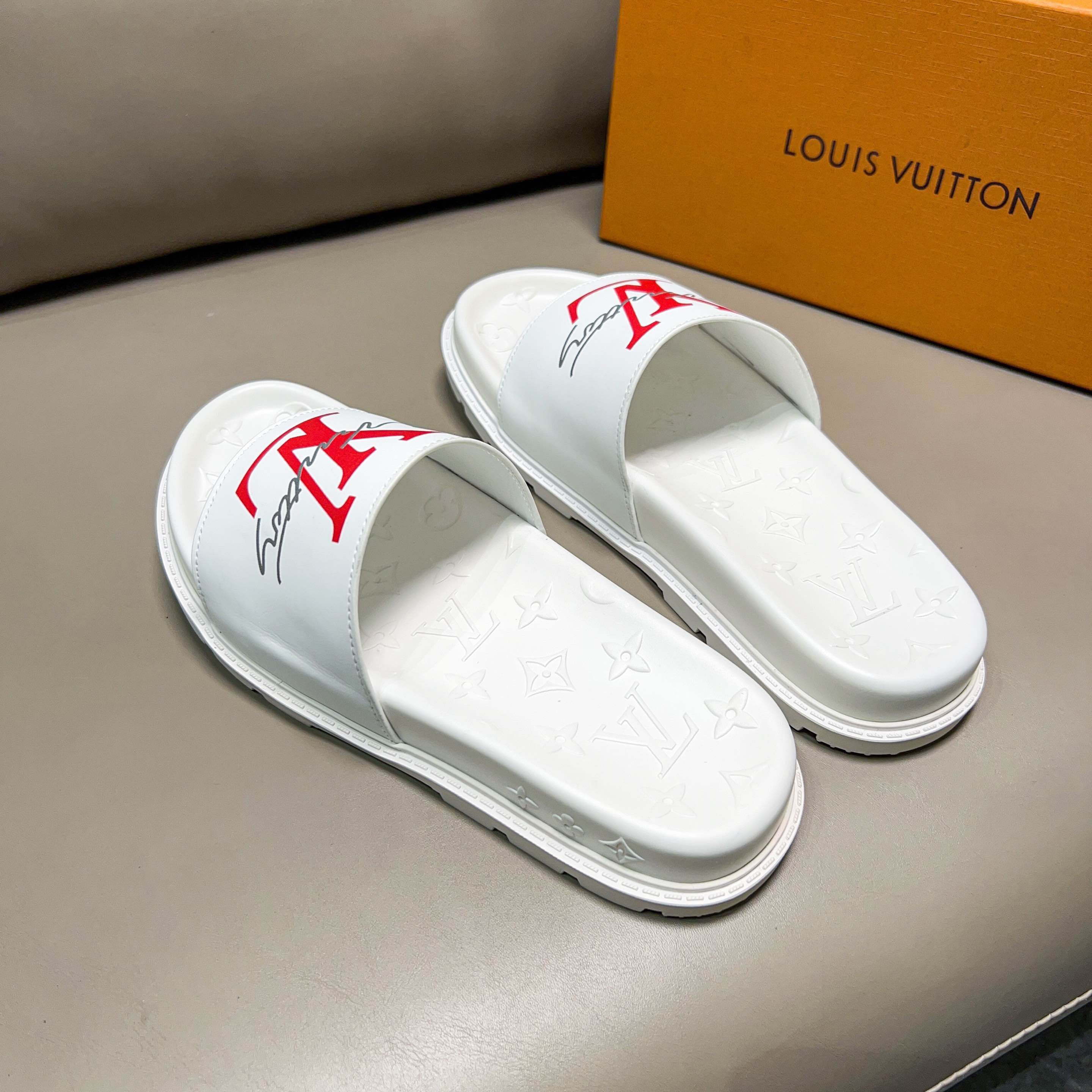 Men L*ouis V*uitton Top Slippers