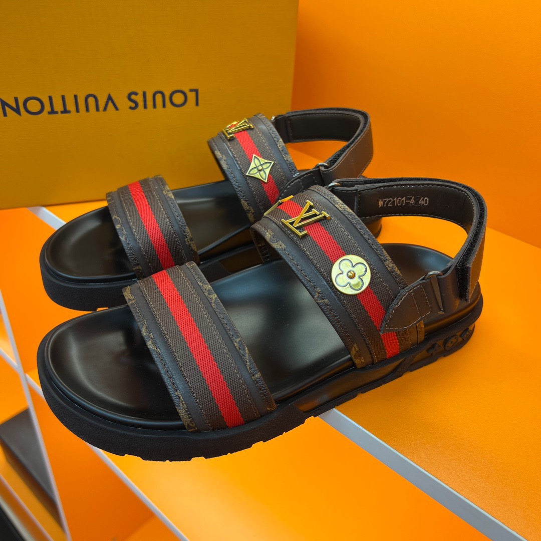 Men L*ouis V*uitton Top Slippers