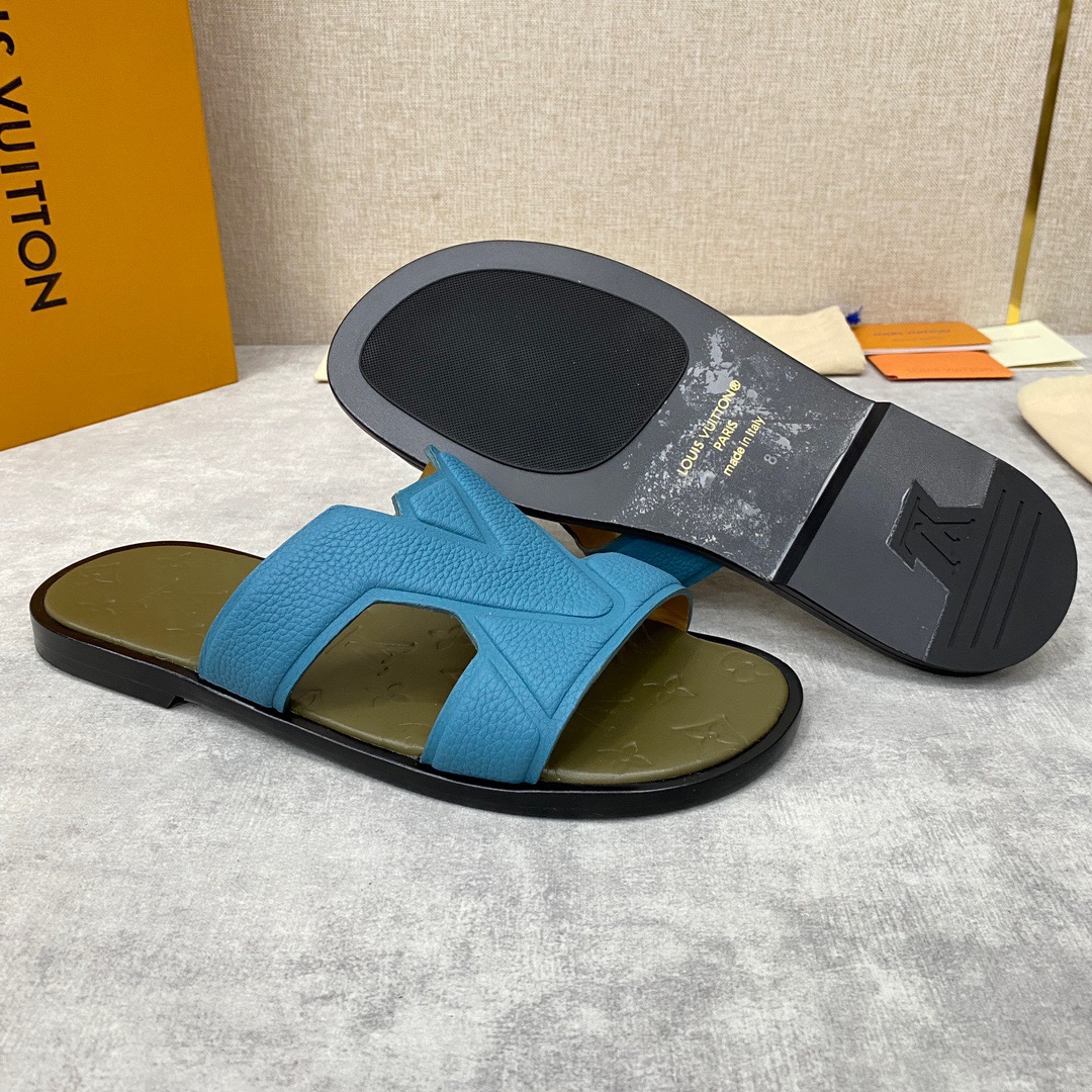 Men L*ouis V*uitton Top Slippers
