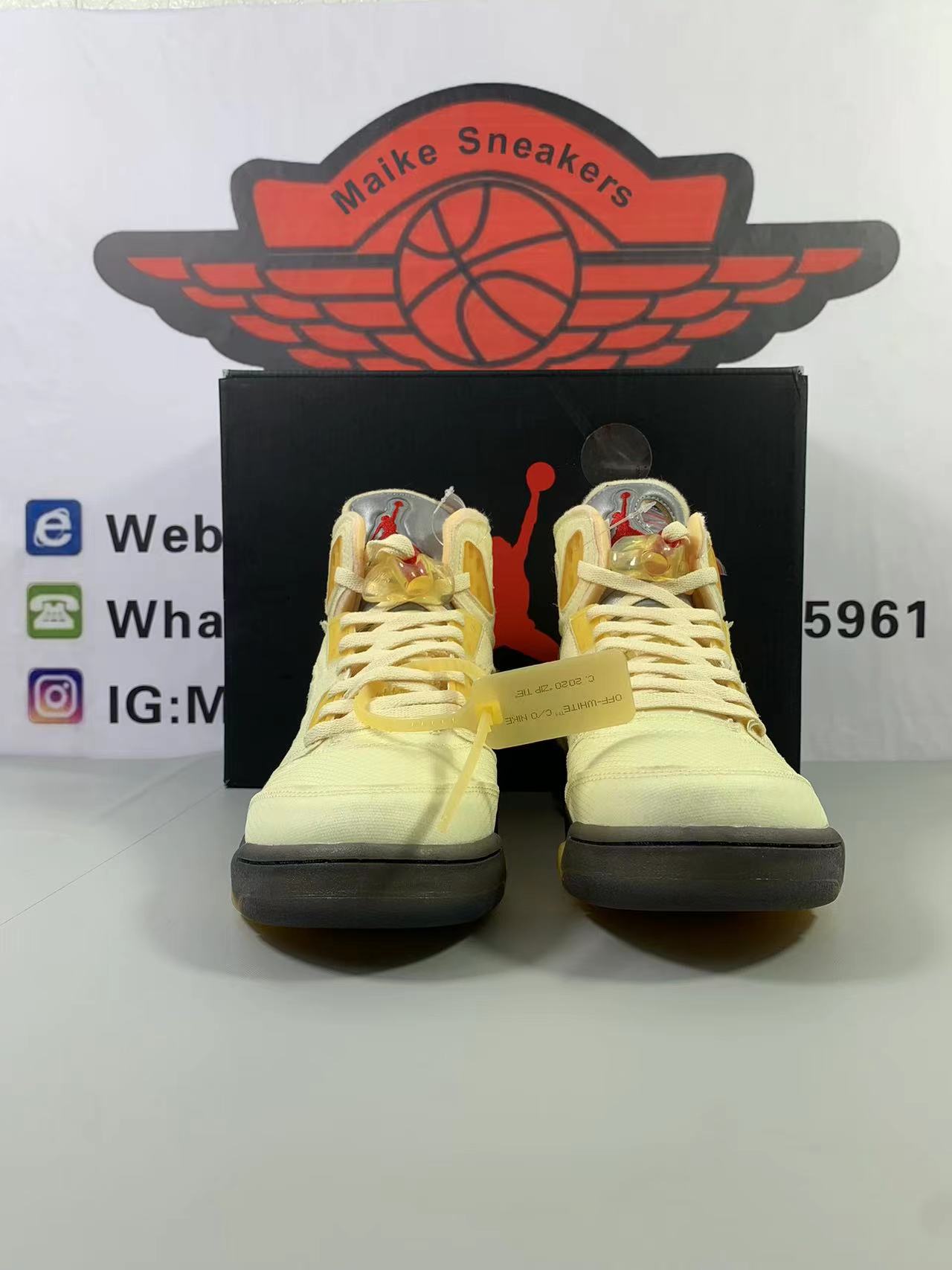 OFF-WHITE x Air Jordan 5 “Sail” DH8565-100