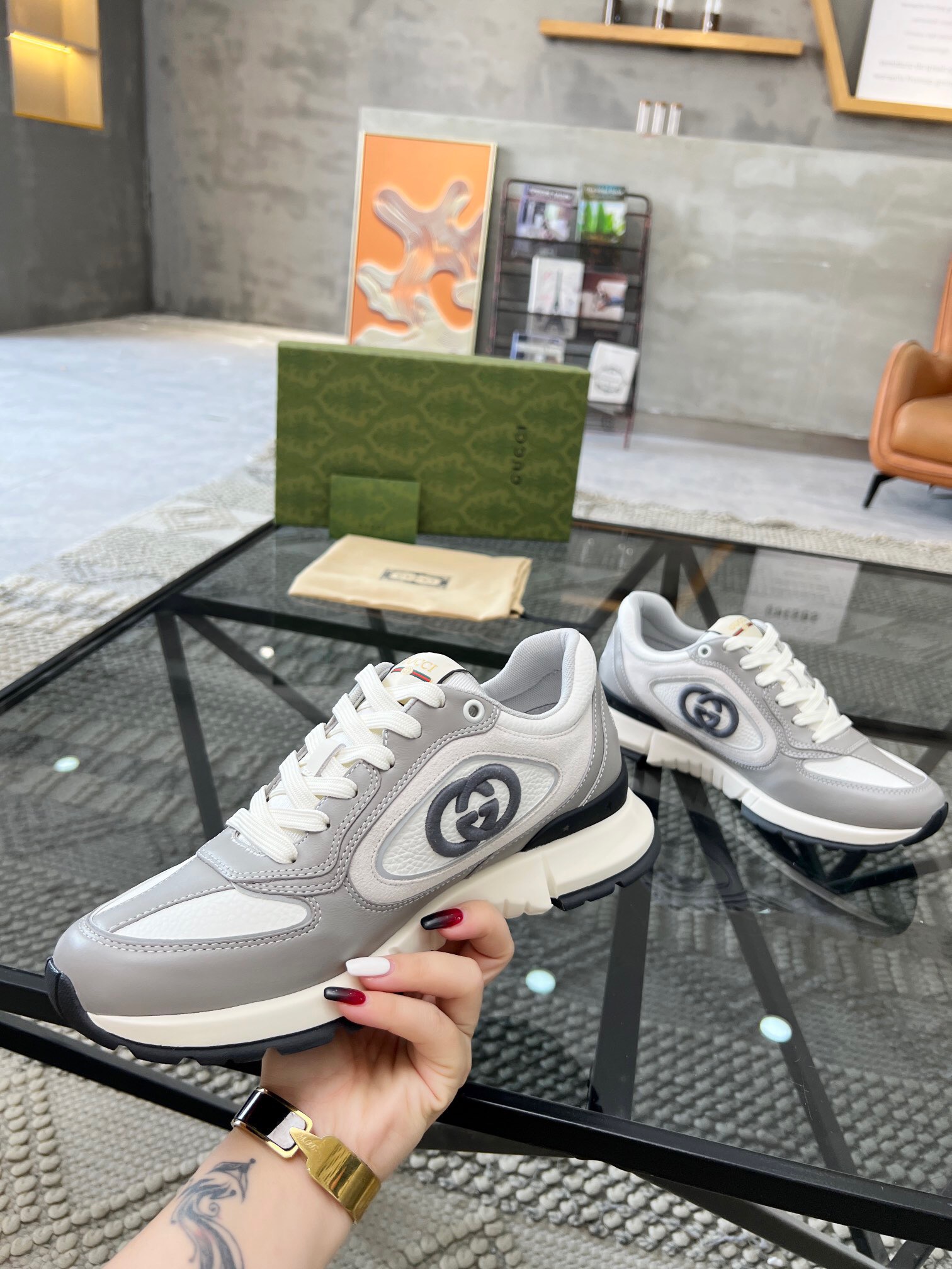 Men G*ucci Top Sneaker