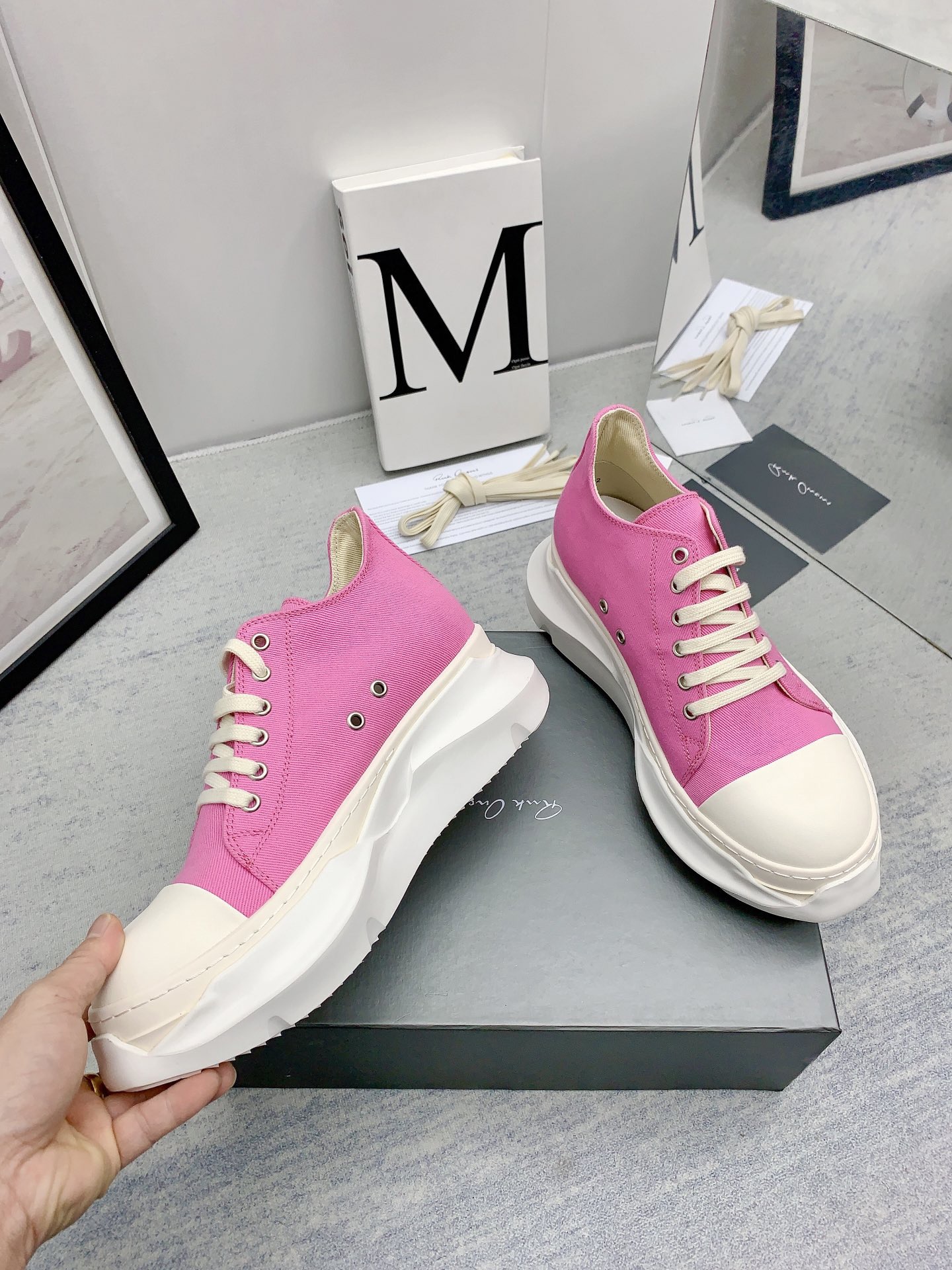 Men Women R*ick O*wens Top Sneaker