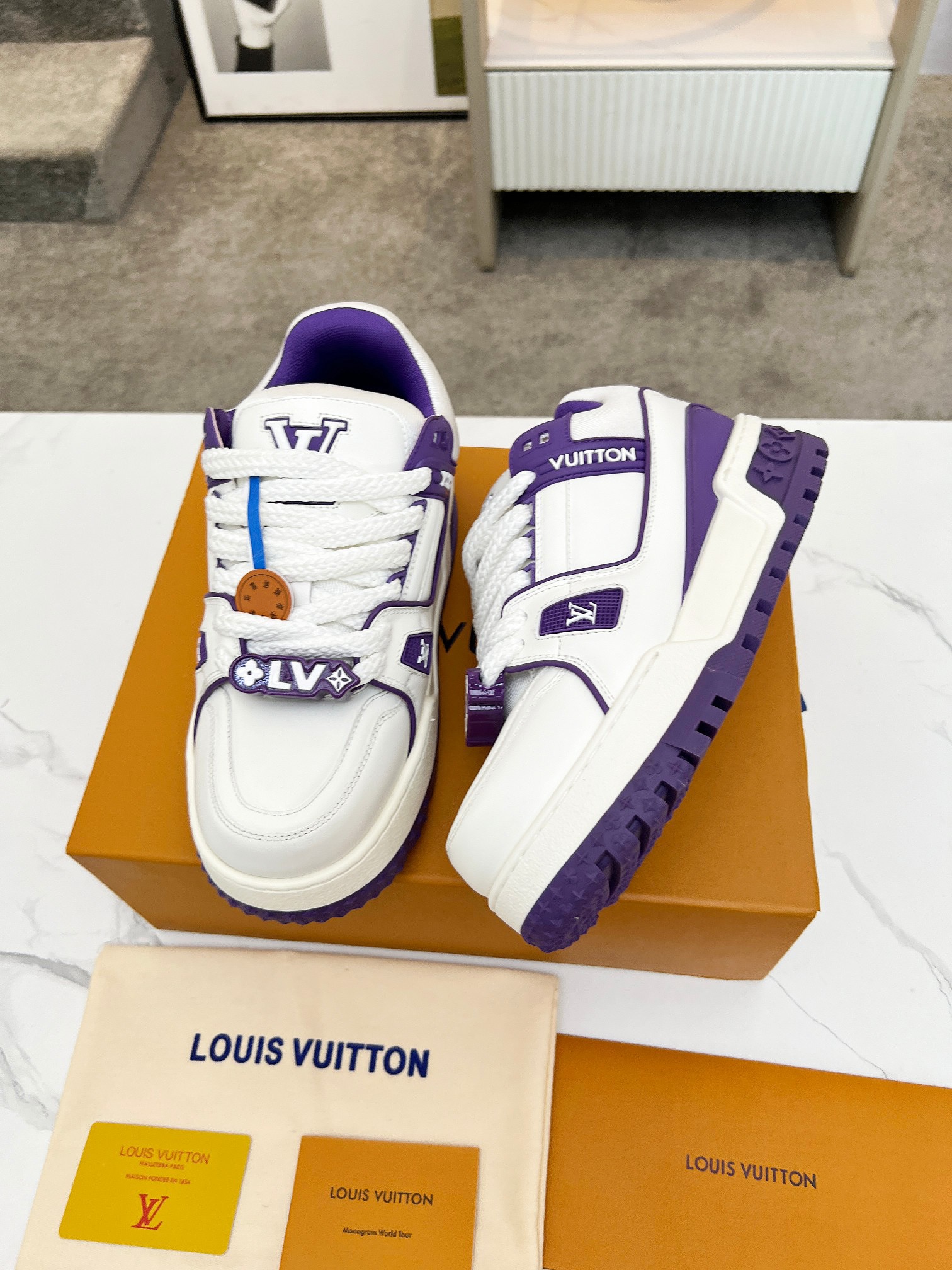 Men Women L*ouis V*uitton Top Sneaker L*V Trainer size 35-46