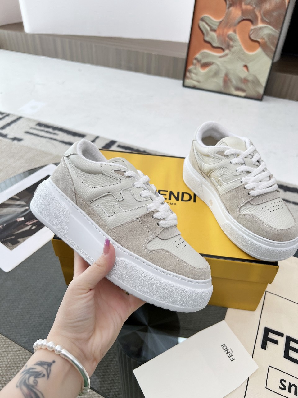 Men Women F*endi Top Sneakers size 35-46