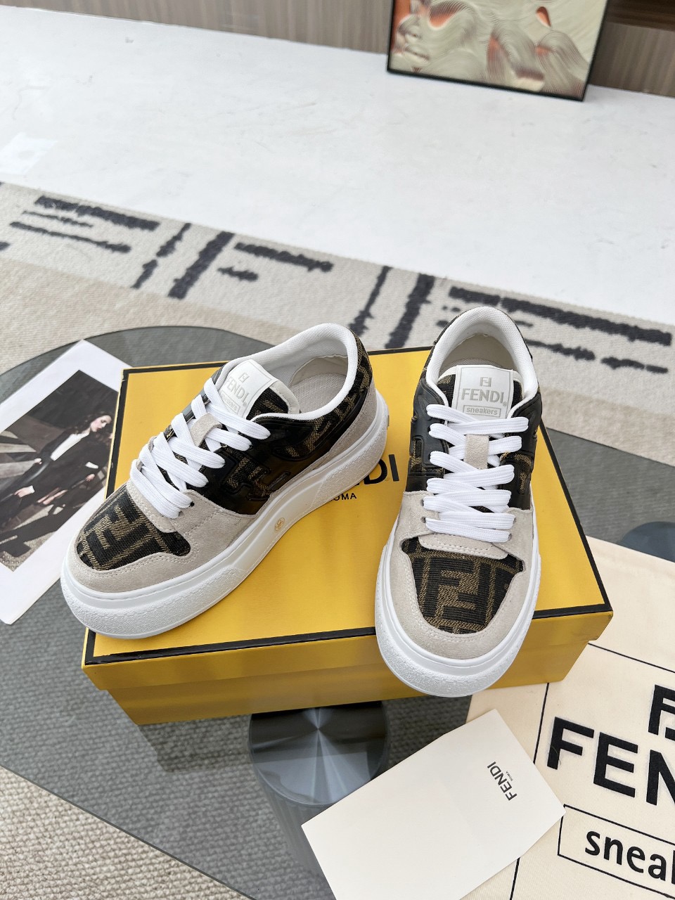 Men Women F*endi Top Sneakers size 35-46