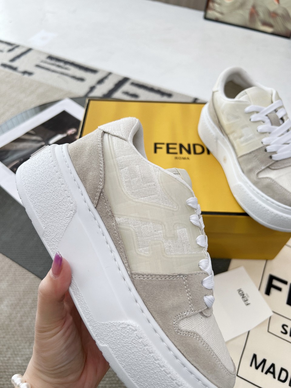 Men Women F*endi Top Sneakers size 35-46